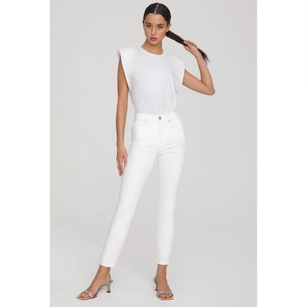 Good American Good Classic White High Rise Jeans Sz 15